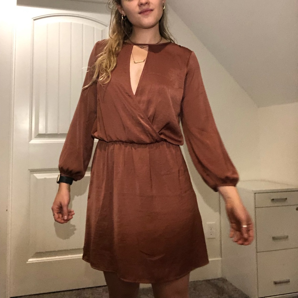 Low-cut, Backless Rust Dress.  Never worn!